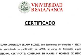Certificado Universidad de Salamanca